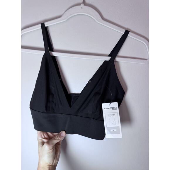 Chantelle Womens Softstretch Wire Free Triangle Bralette Black Size M NWT - Picture 3 of 9